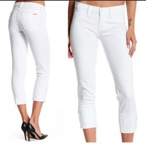 Hudson white muse cropped skinny W/5 in cuff